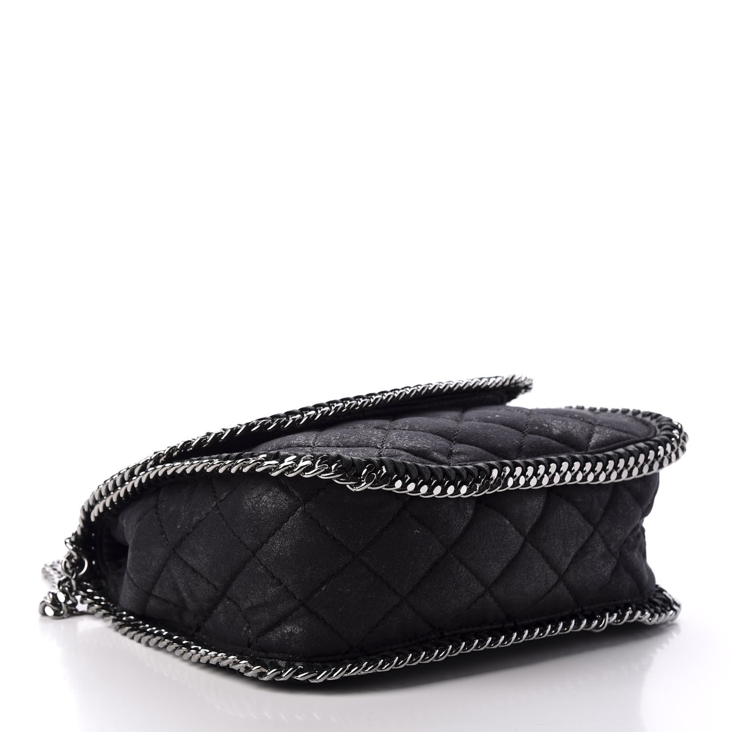 Stella McCartney Shaggy Deer Quilted Falabella Shoulder Bag Black 4 of 8