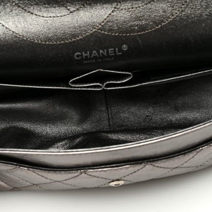Chanel Metallic Aged Calfskin Quilted 2.55 Reissue 228 Flap Pewter 5 of 10