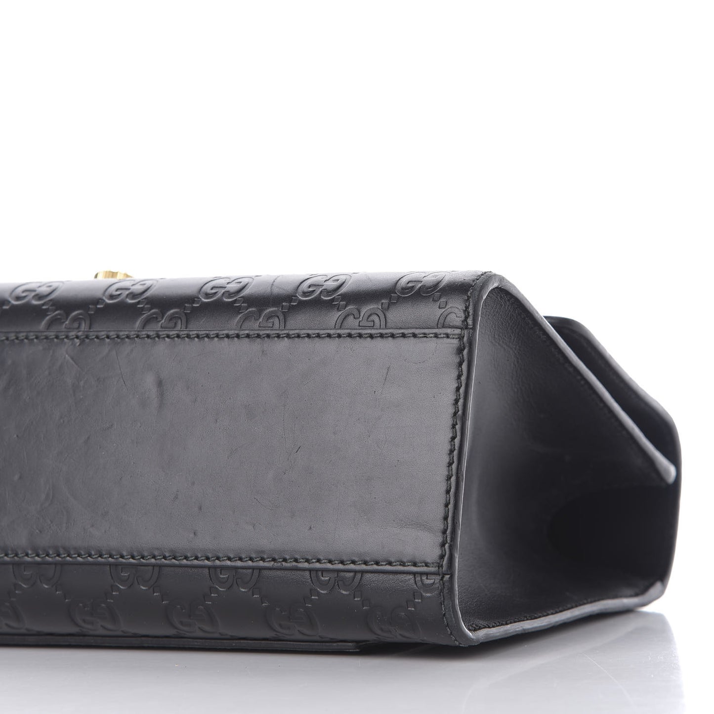 Guccissima Medium Padlock Shoulder Bag Black