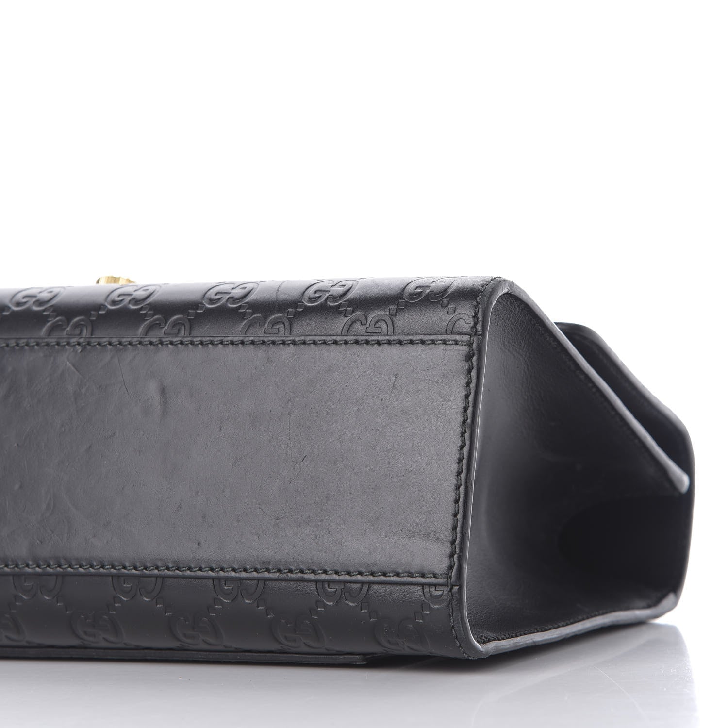 Gucci Guccissima Medium Padlock Shoulder Bag Black 6 of 10