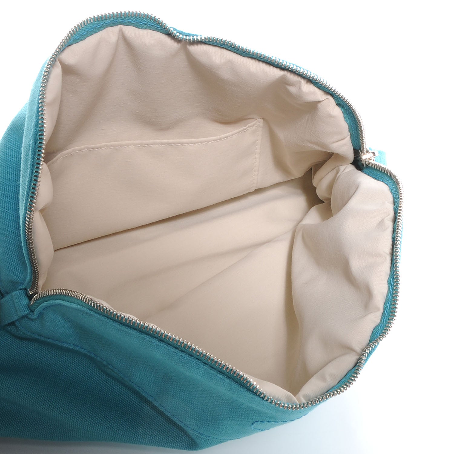 Hermes Cotton Canvas Bolide Travel Cosmetic Pouch Bleu Horizon 6 of 7