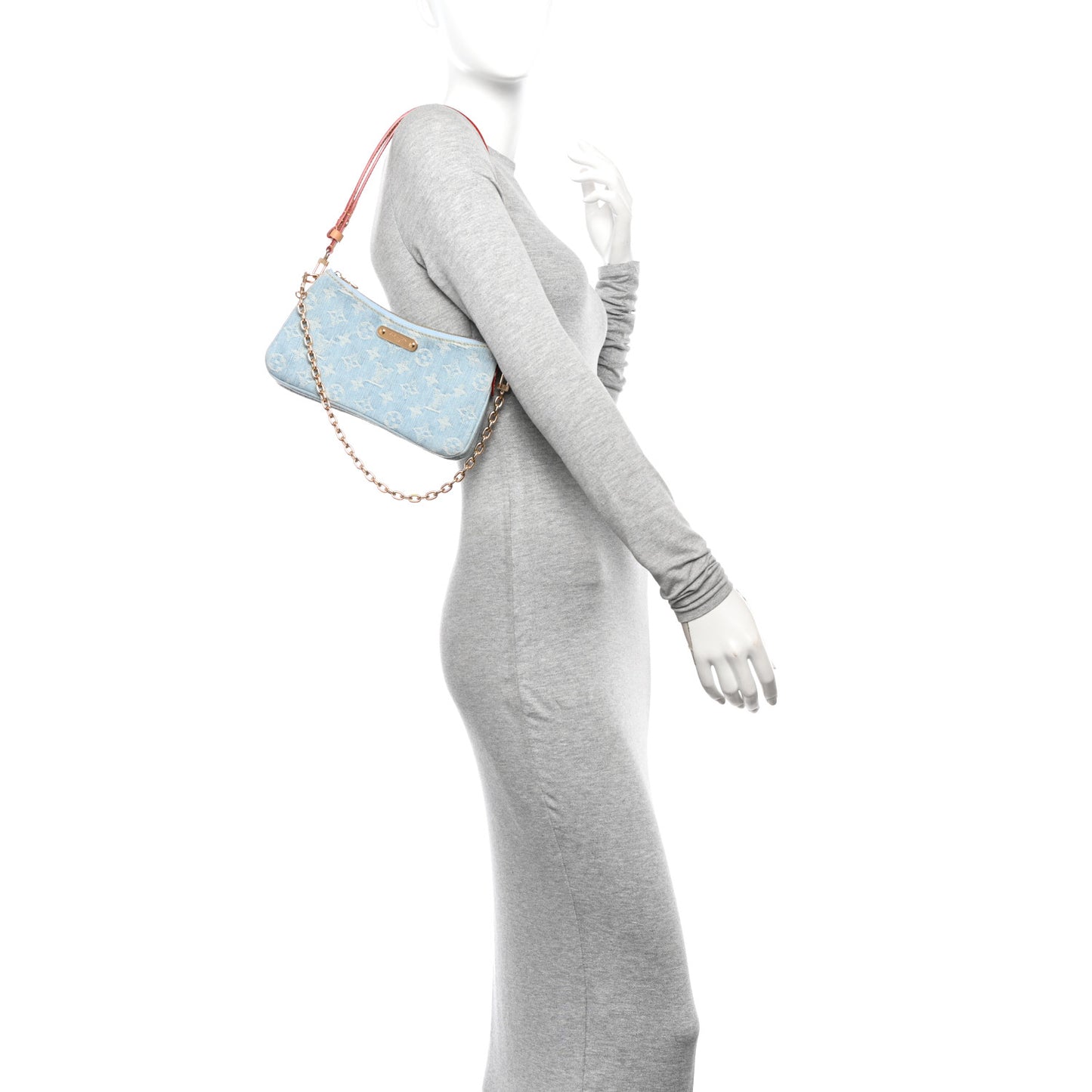 Monogram Denim Liv Pochette Sky Blue