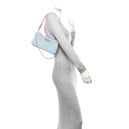 Louis Vuitton Monogram Denim Liv Pochette Sky Blue 3 of 10