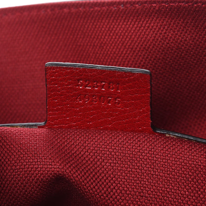 Gucci Canvas Calfskin Sylvie Stripe Logo Mens Tote Red White Blue 7 of 9