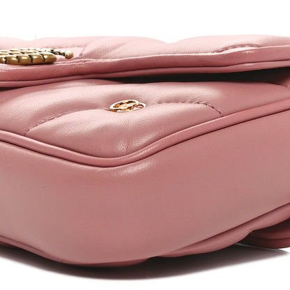Gucci Calfskin Matelasse Double G Studs Mini Torchon GG Marmont Shoulder Bag Porcelain Rose 11 of 12