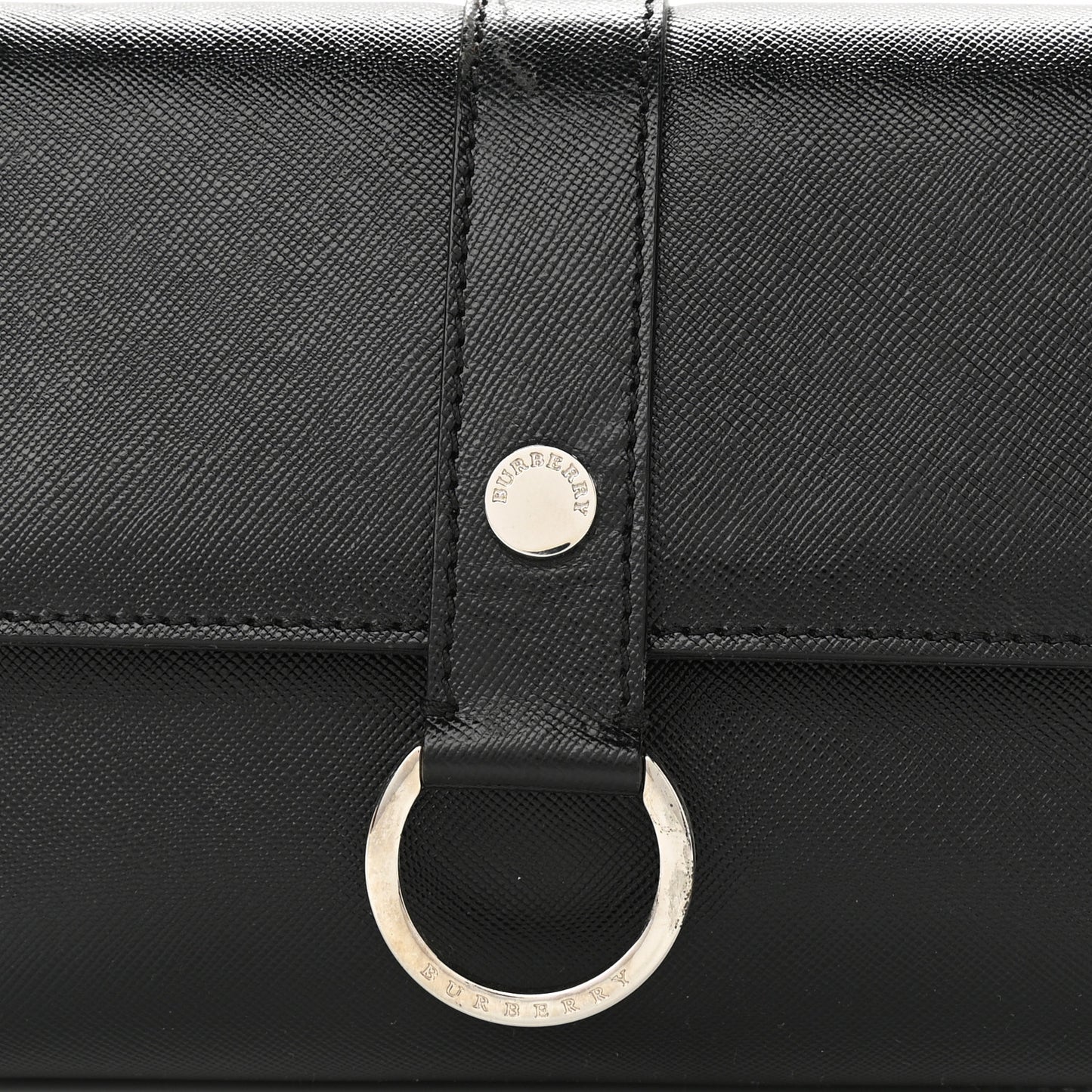 Textured Calfskin Shoulder Bag Black