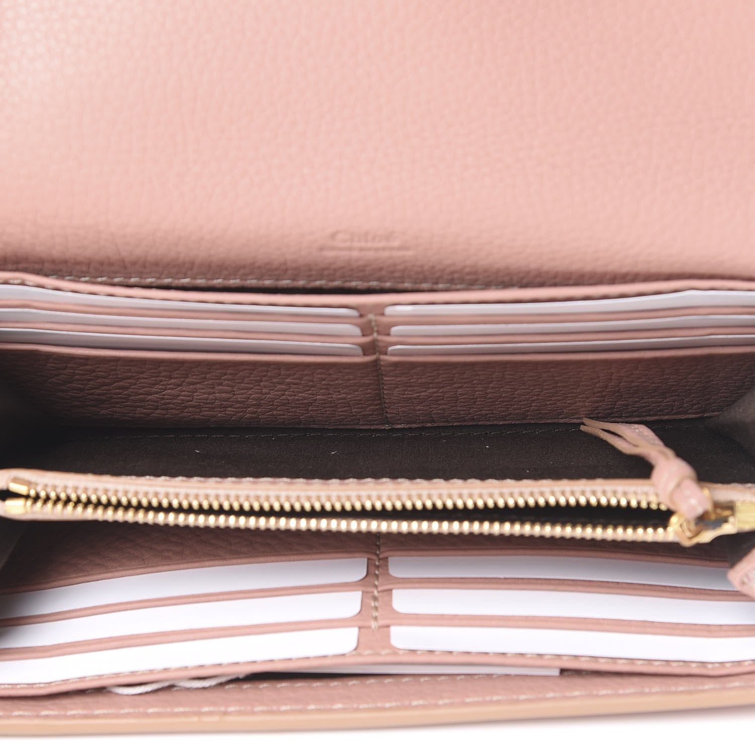 Chloe Calfskin Marcie Long Continental Flap Wallet Fallow Pink 4 of 8