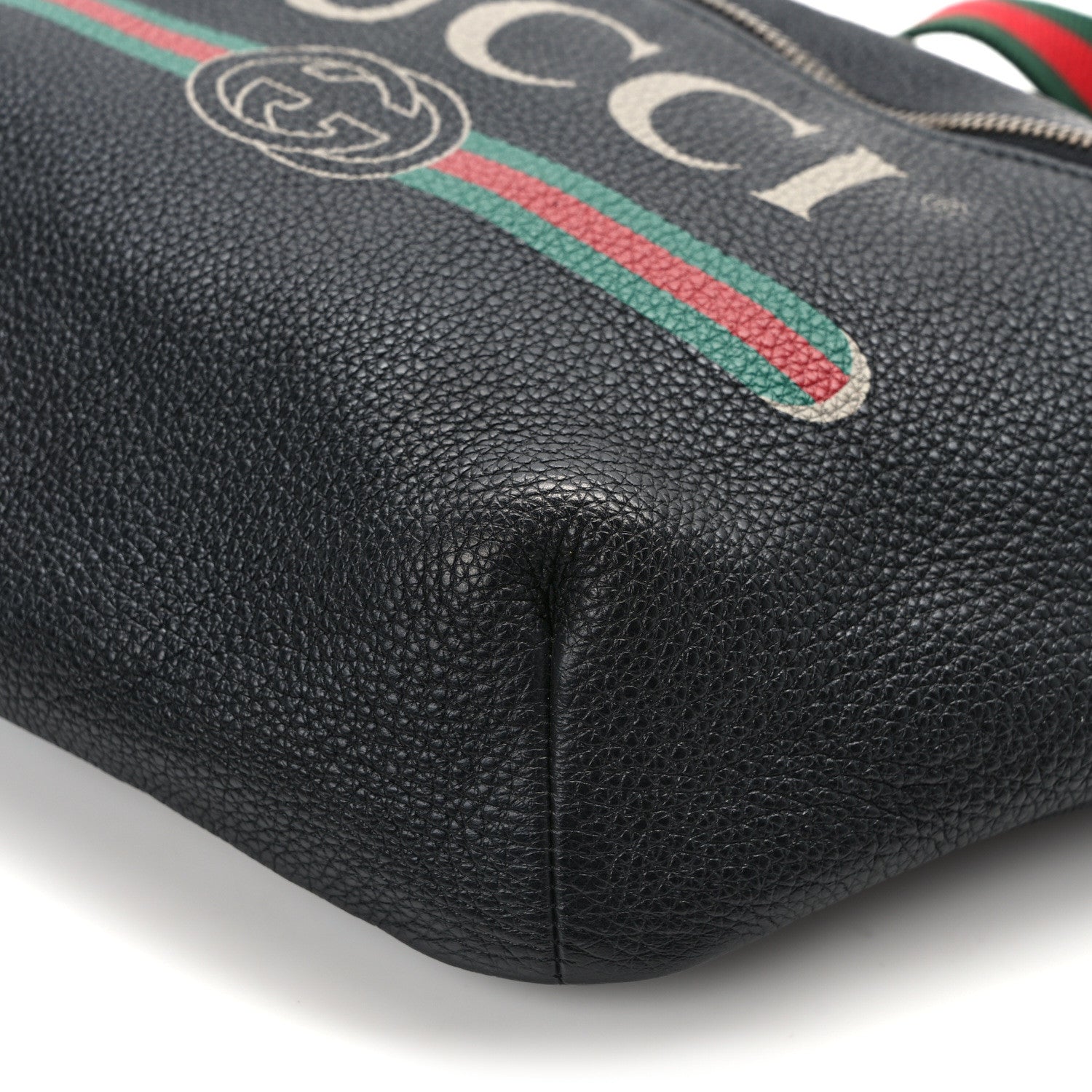 Gucci Grained Calfskin Logo Belt Bag Black 12 of 12