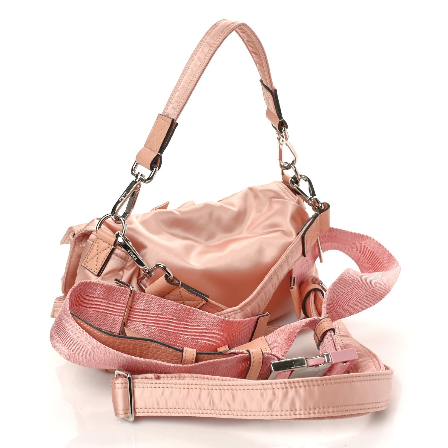 Fendi Econyl Cuoio Romano Multipocket Baguette Baby Pink 3 of 9