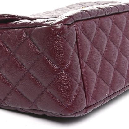 Chanel Caviar Quilted XXL Travel Flap Bag Burgundy 9 of 10