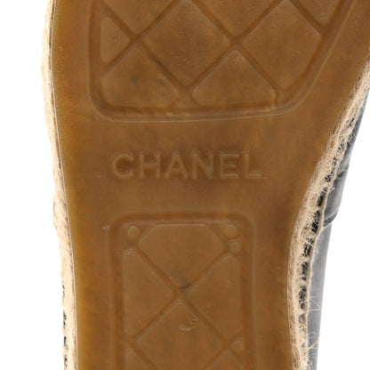 Chanel Lambskin CC Espadrilles 38 Black 8 of 10