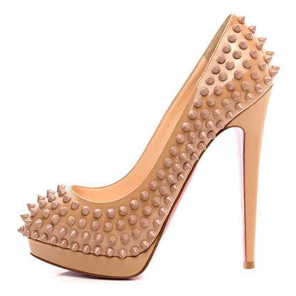 Christian Louboutin Patent Alti Spikes 140 Pumps 36.5 Nude 1 of 12