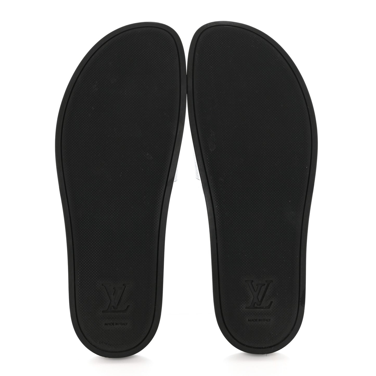 Rubber Monogram Eclipse Mens Waterfront Mules 10 Black