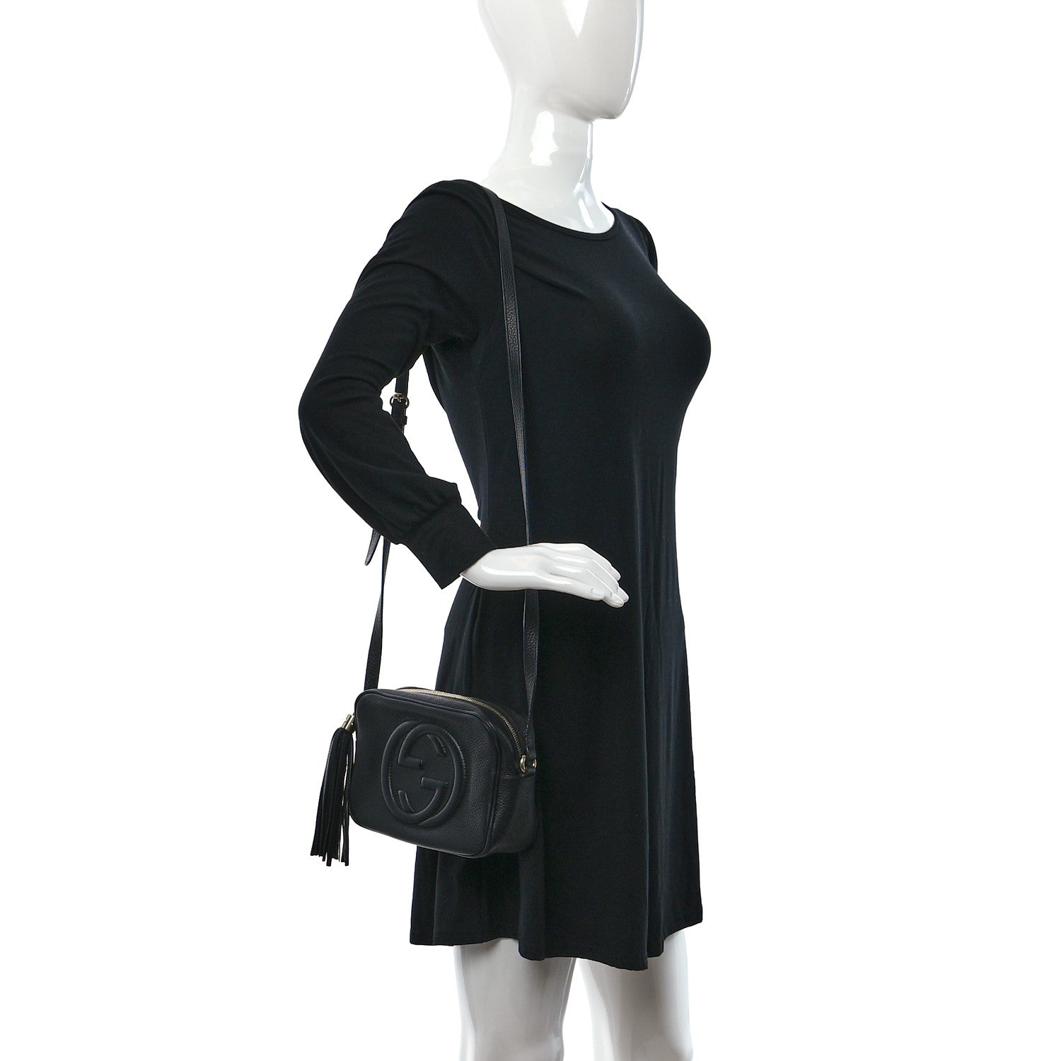 Gucci Pebbled Calfskin Small Soho Disco Bag Black 2 of 12