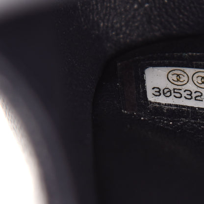 Chanel Caviar Chevron Quilted Small Double Flap Navy Blue 9 of 11