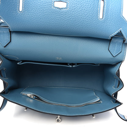 Hermes Taurillon Clemence Jypsiere 31 Blue Jean 5 of 9