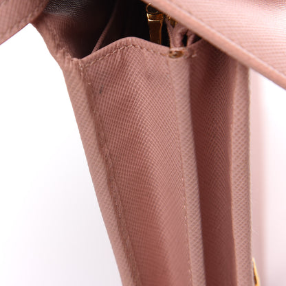 Prada Saffiano Metal Flap Wallet with Strap Orchidea 15 of 24