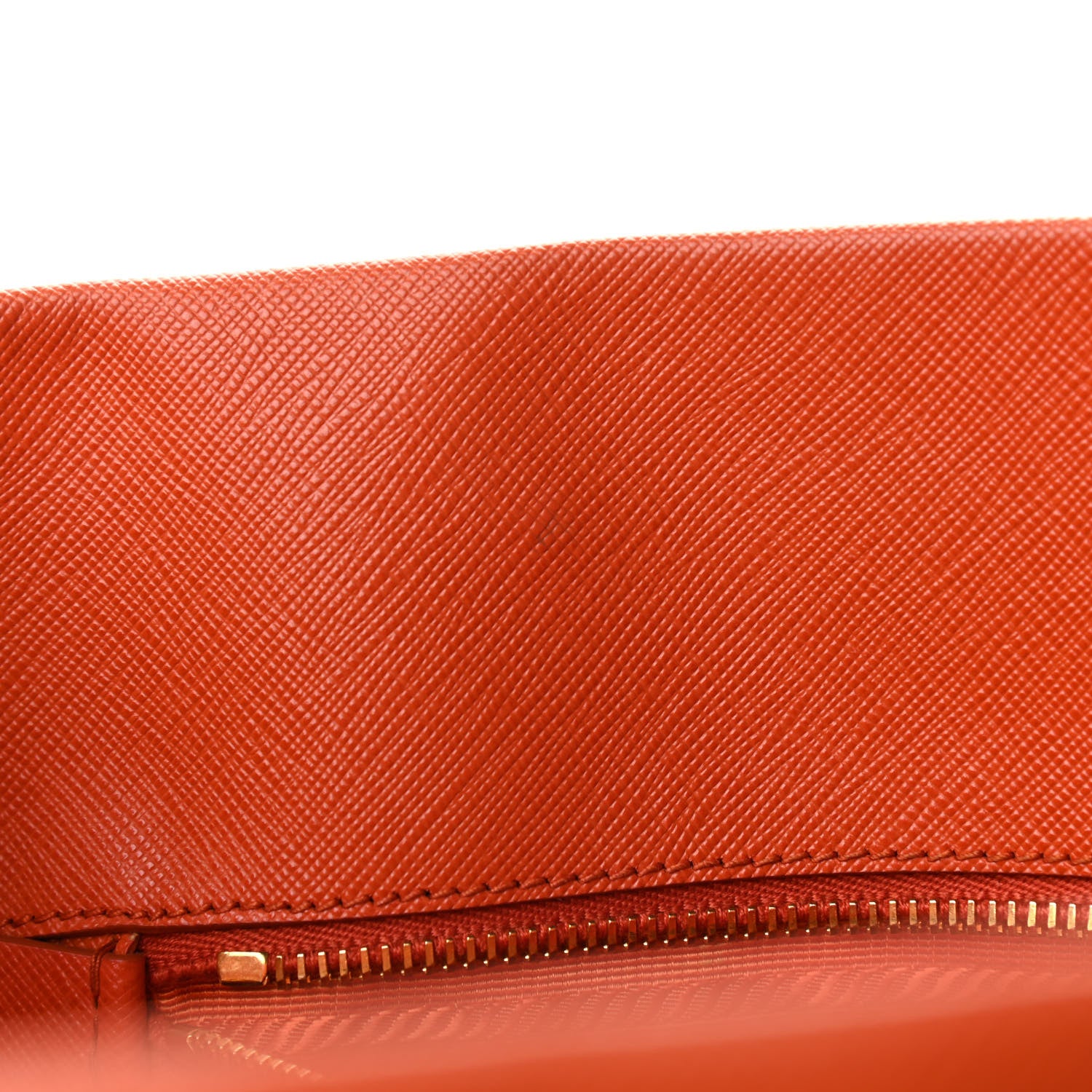Prada Saffiano Lux Double Handle Shopping Tote Papaya 11 of 12