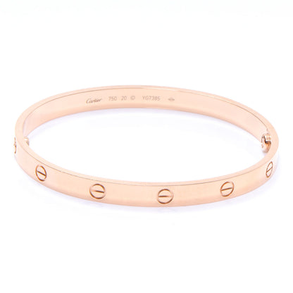 Cartier 18k Pink Gold LOVE Bracelet Size 20 1 of 6