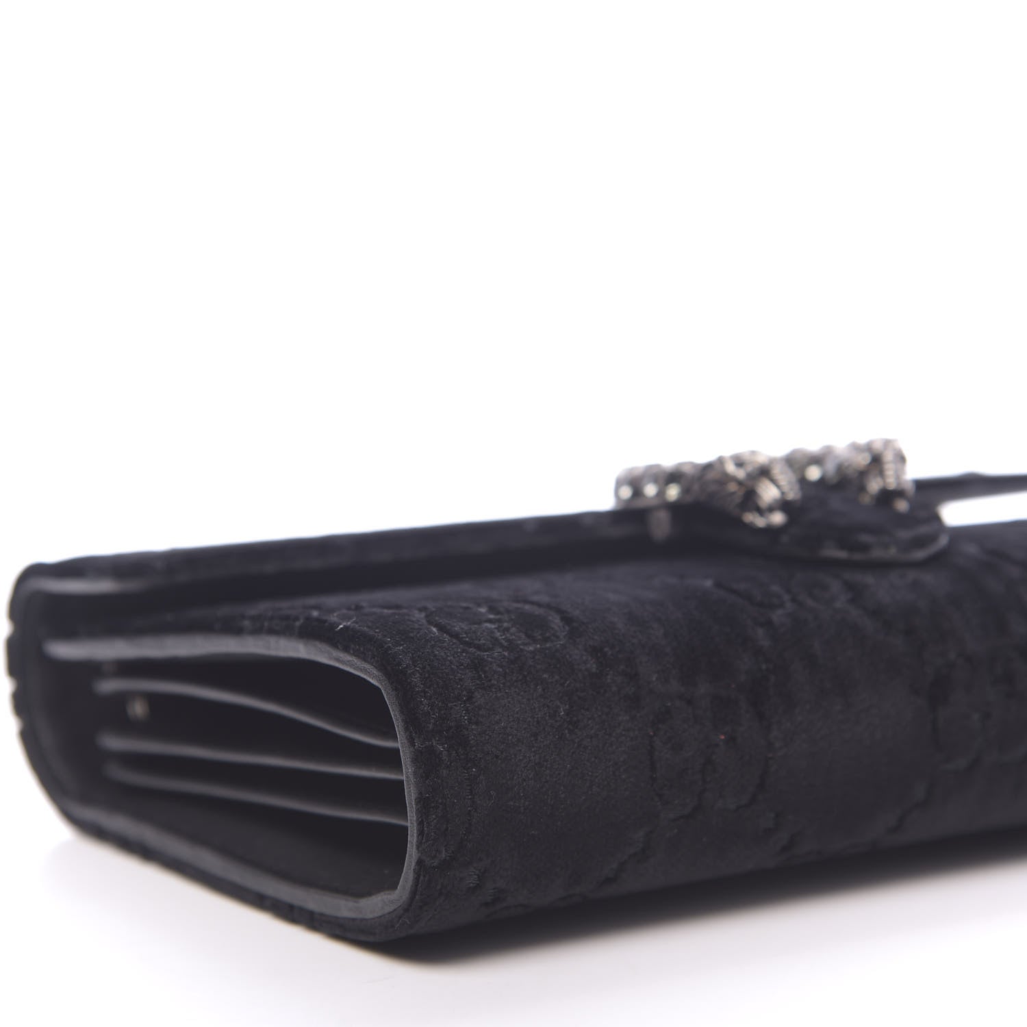 Gucci Velvet GG Monogram Mini Dionysus Chain Wallet Black 7 of 10