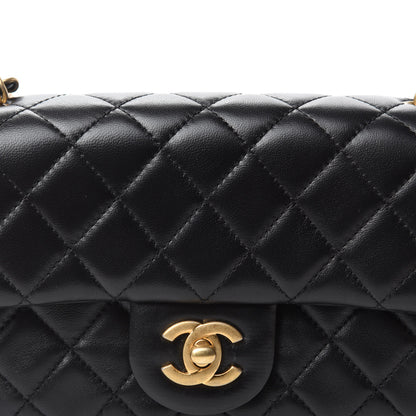 Chanel Lambskin Quilted Mini Rectangular Pearl Crush Flap Black 10 of 11