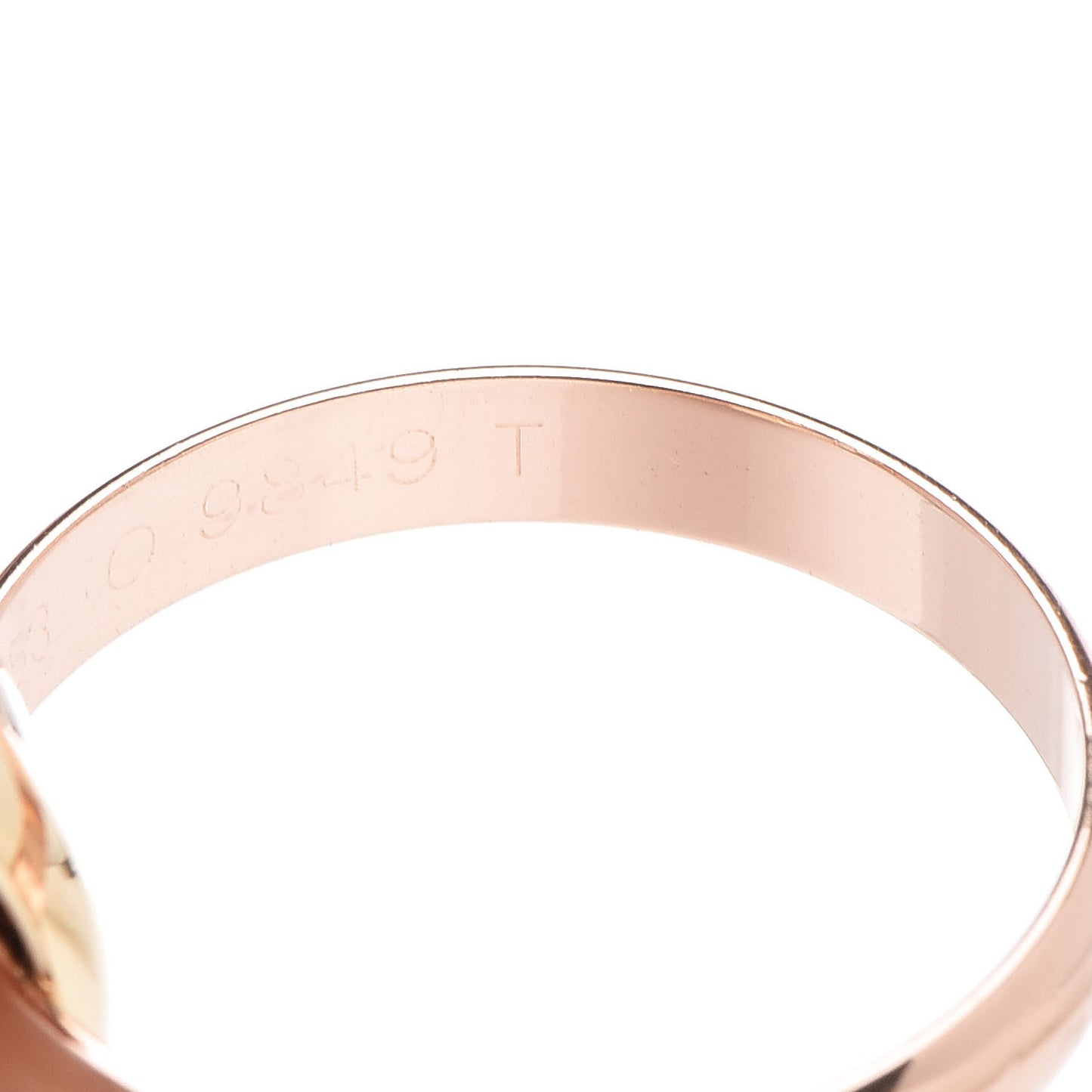 18K Pink Yellow White Gold Classic Trinity Ring 53 6.25