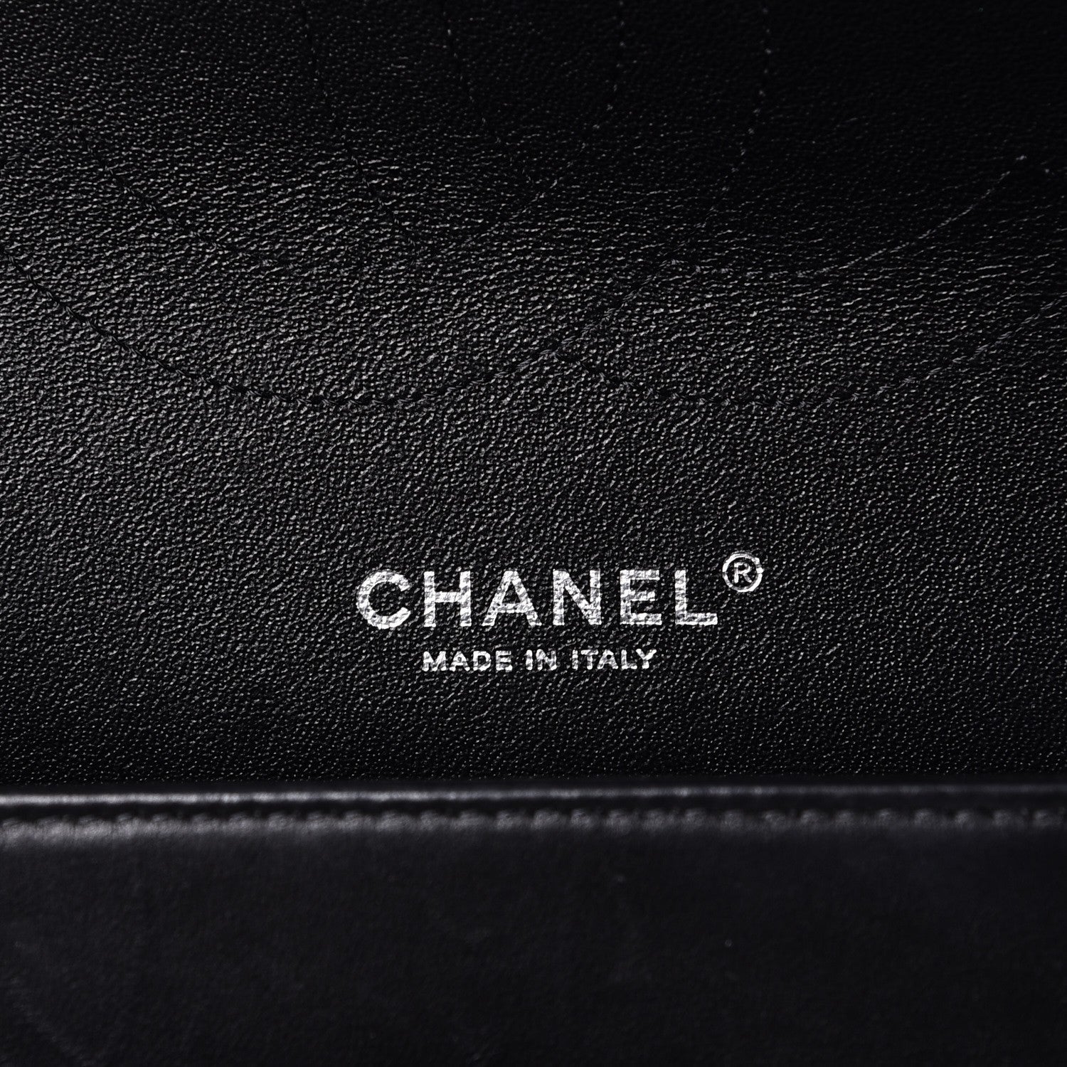 Chanel Lambskin Chevron Quilted Jumbo Double Flap Black 7 of 9