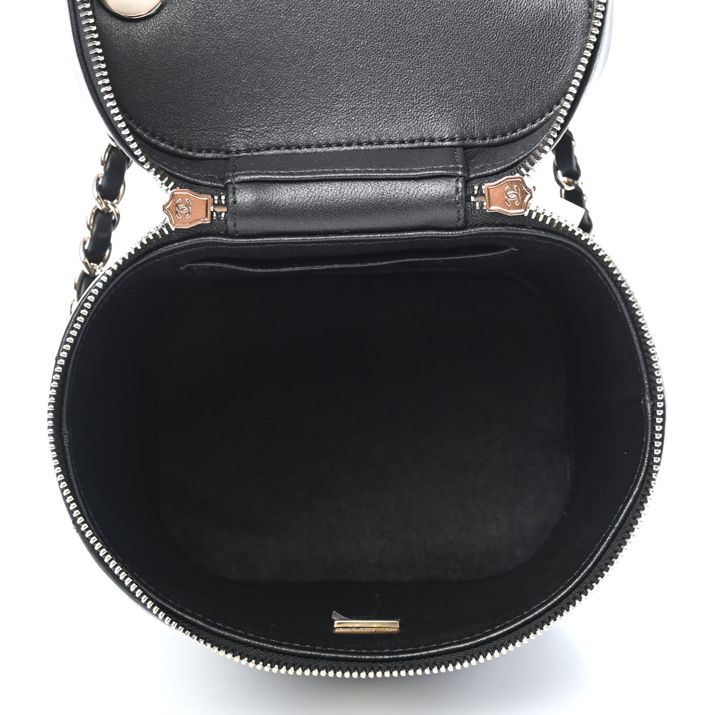 Lambskin Quilted Trendy Vanity Case Black