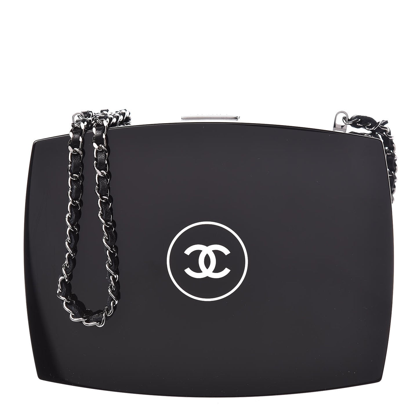 Plexiglass Compact Box Clutch Black