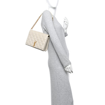Saint Laurent Lambskin Quilted Mini Becky Chain Bag Crema Soft 2 of 11