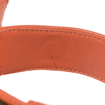 Valentino Garavani Calfskin Roman Stud Ankle Strap Flat Mules 37 Orange Zest 12 of 12