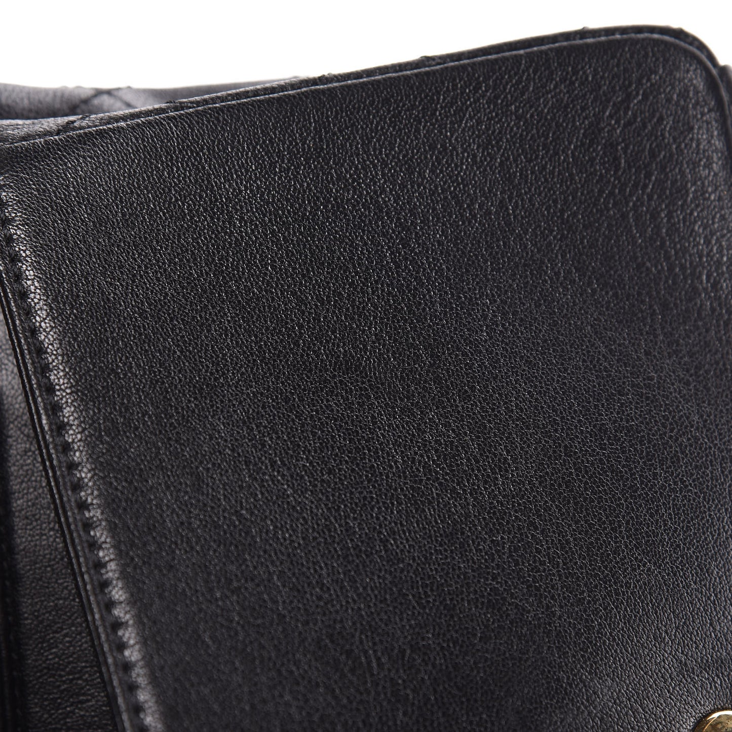 Sheepskin Quilted Medium Vintage Mademoiselle Flap Black