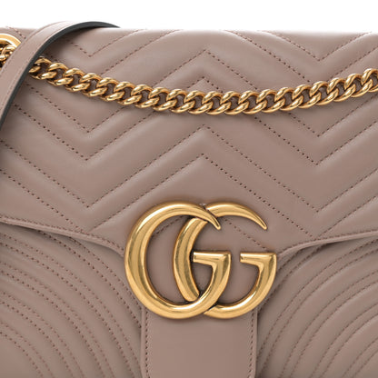 Gucci Calfskin Matelasse Medium GG Marmont Shoulder Bag Porcelain Rose 8 of 11