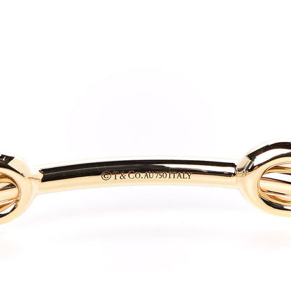 Tiffany 18K Yellow Gold Diamond Double Infinity Cuff Bracelet 4 of 4