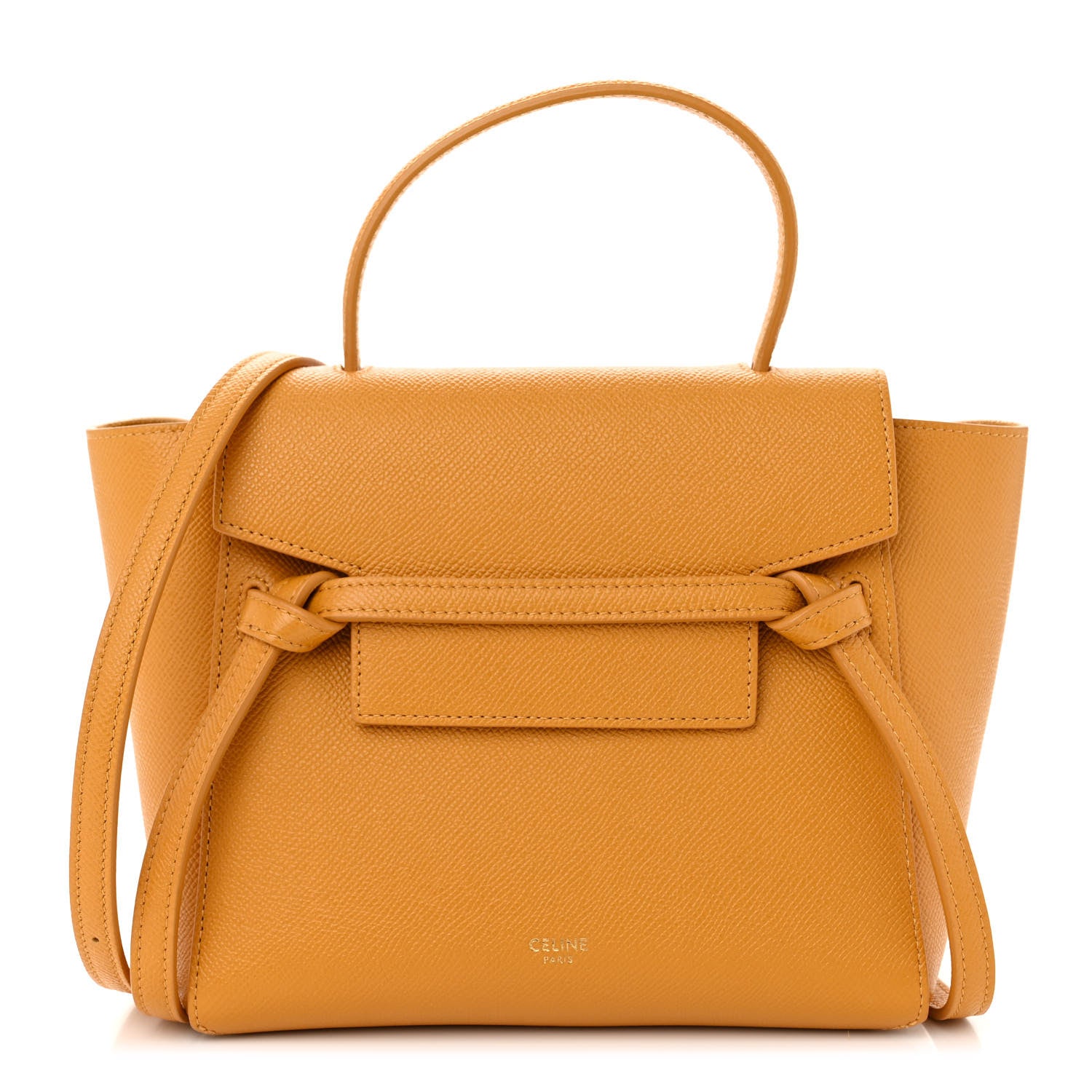 Celine Grained Calfskin Nano Belt Bag Sunflower 1 of 10