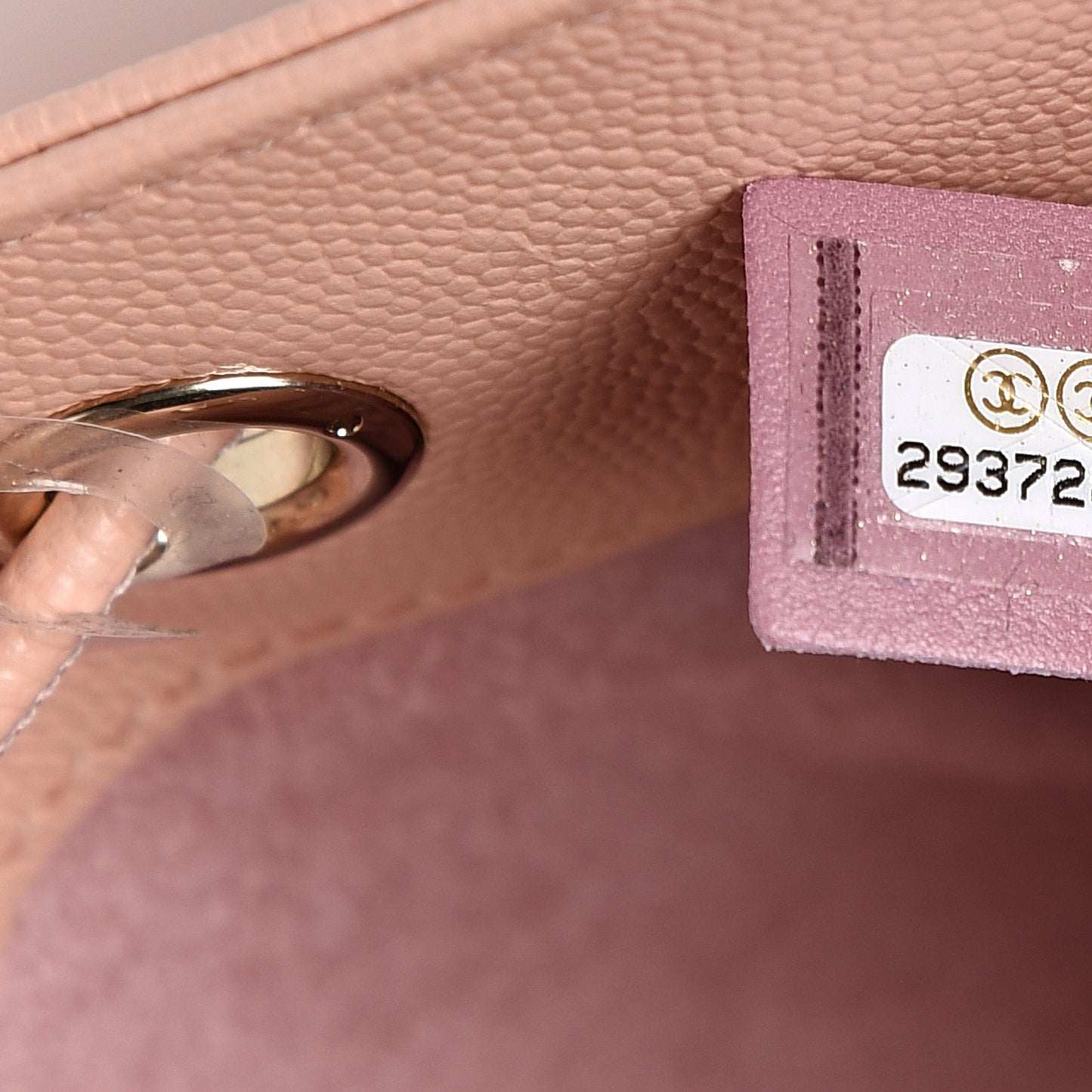 Caviar Deauville Drawstring Bucket Bag Light Pink