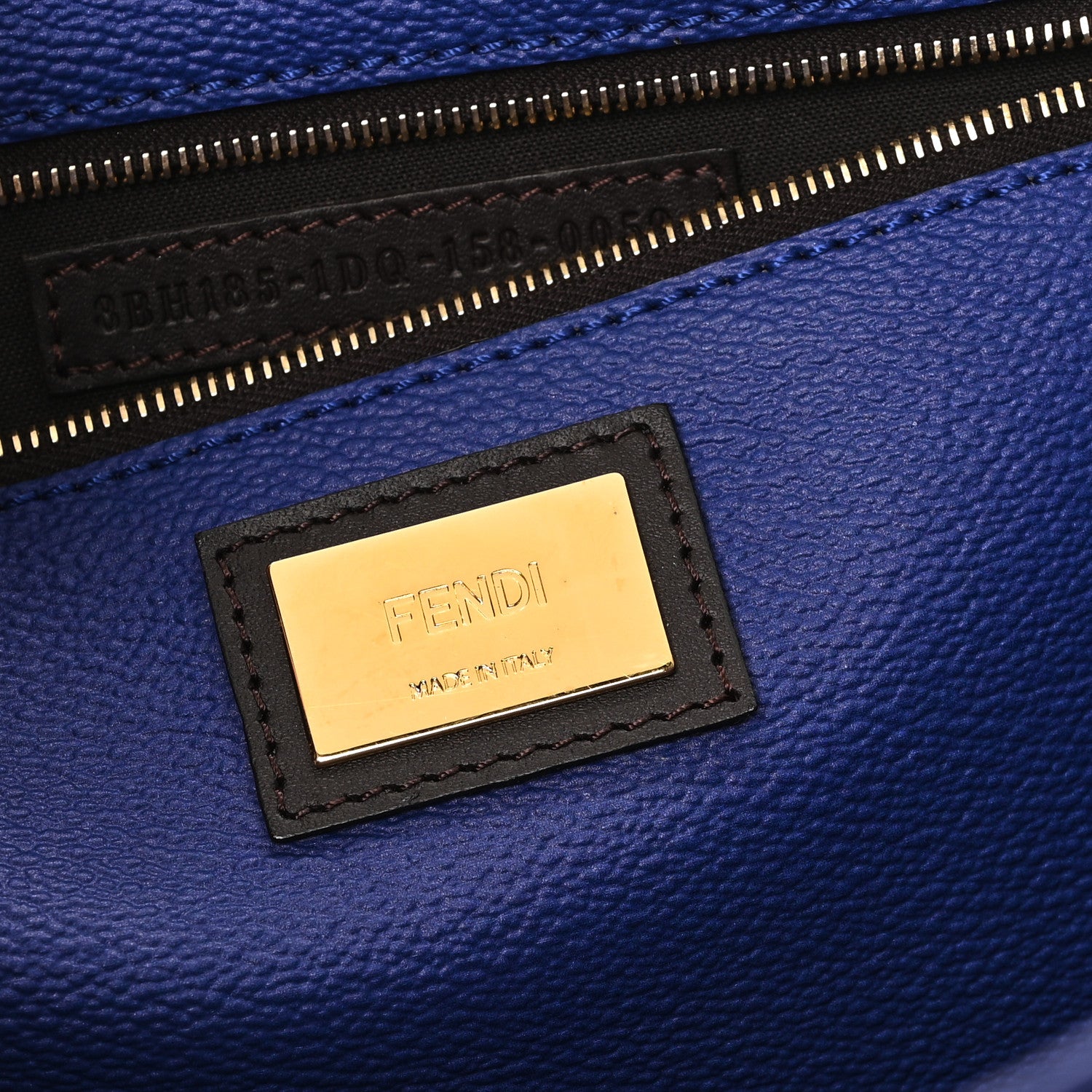 Fendi Ombre Zucca Spalmati Medium Roll Tote Tobacco Turquoise