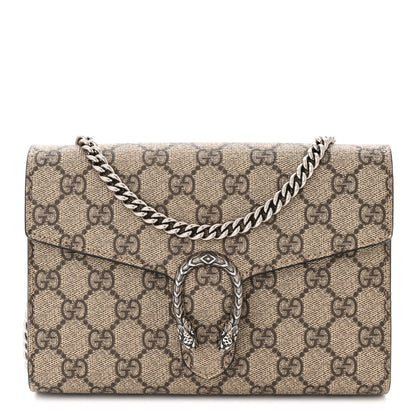 Gucci GG Supreme Monogram Mini Dionysus Chain Wallet Beige Taupe 1 of 11