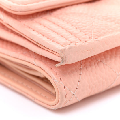 Chanel Caviar Quilted Small Boy Flap Wallet Light Pink 10 of 11