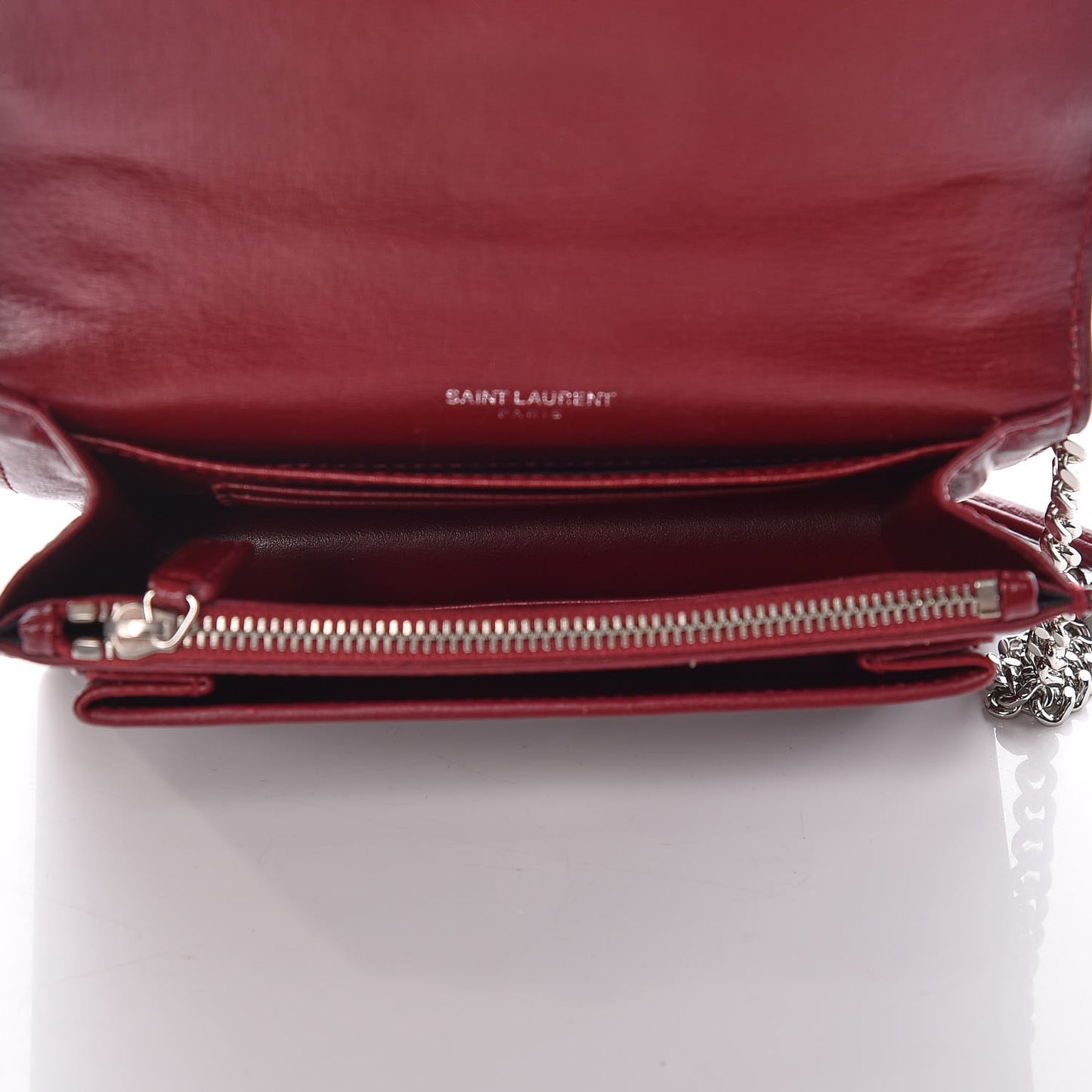 Calfskin Monogram Sunset Chain Wallet Palissandre