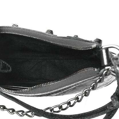 Balenciaga Metallic Agneau Arena Le Cagole Purse With Chain Mini Silver 5 of 8