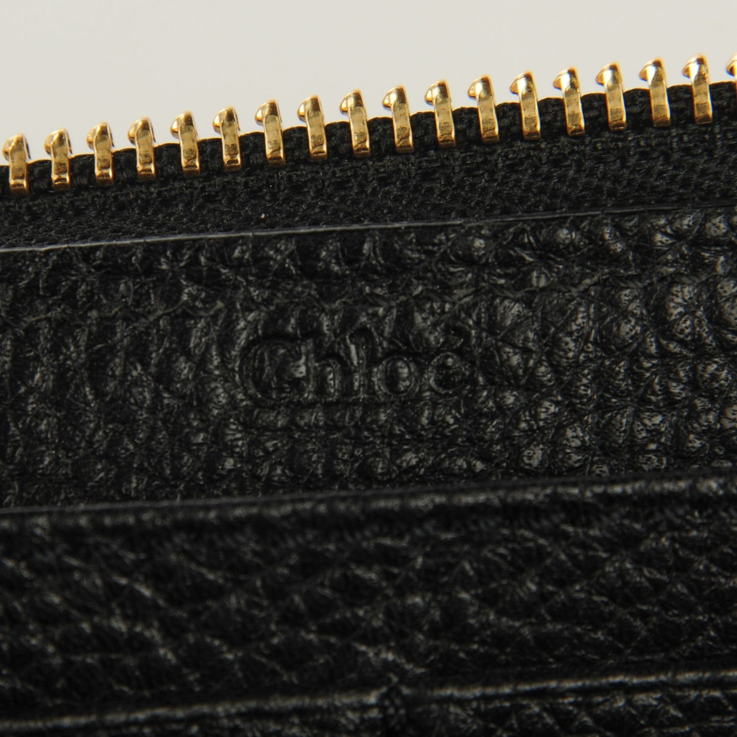 Grained Calfskin Paraty Zip Around Wallet Black