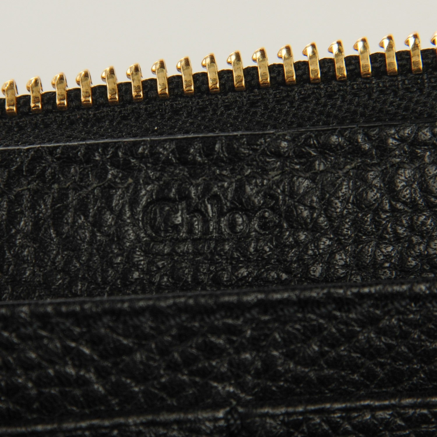 Chloe Grained Calfskin Paraty Zip Around Wallet Black 6 of 8
