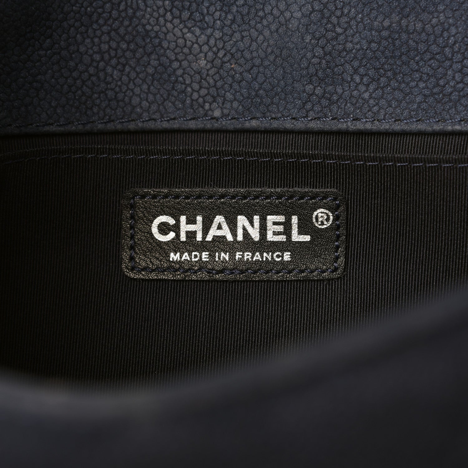Chanel Iridescent Caviar Quilted Medium Boy Flap Dark Blue 7 of 10