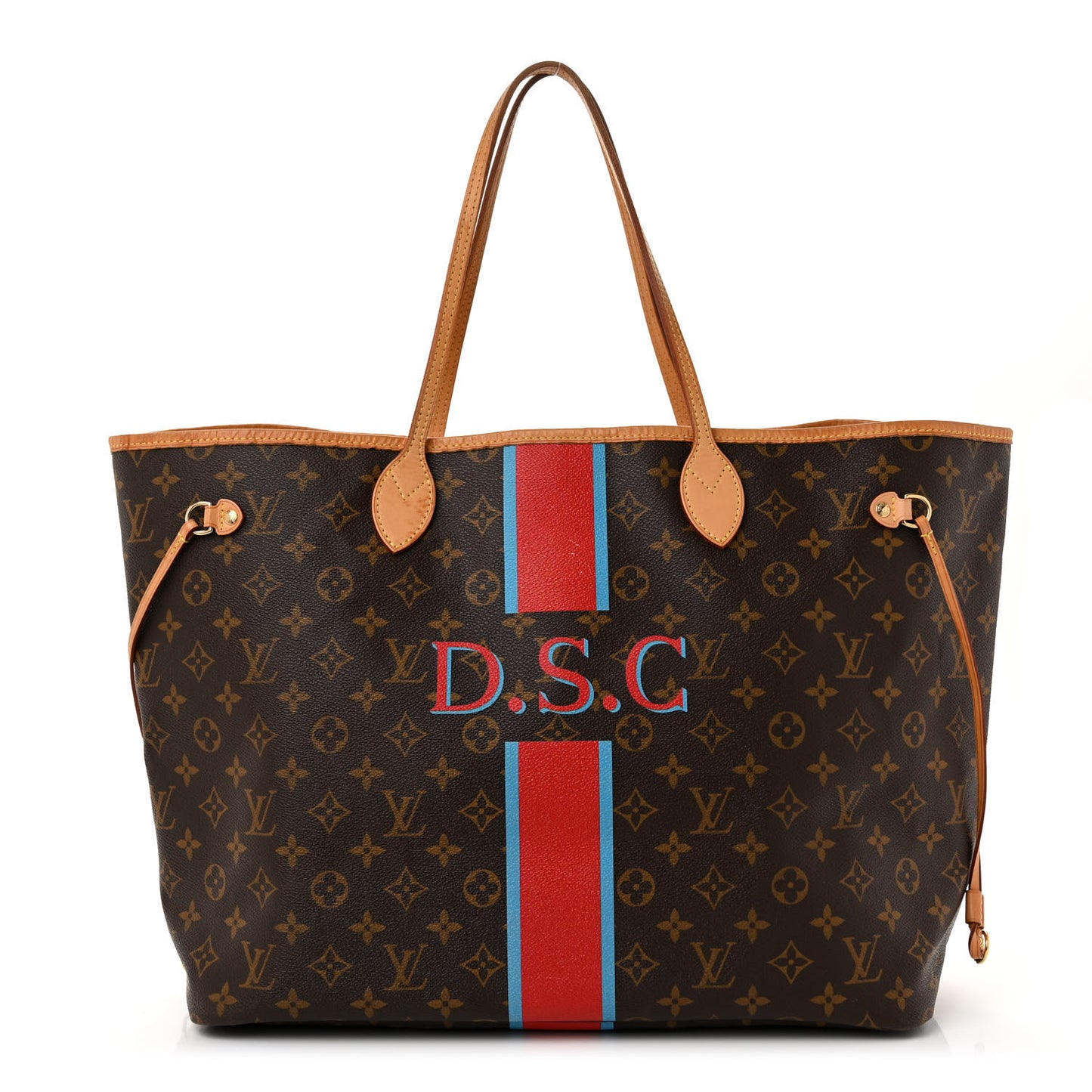 LOUIS VUITTON Monogram My LV Heritage Neverfull GM Blue Clair Rouge
