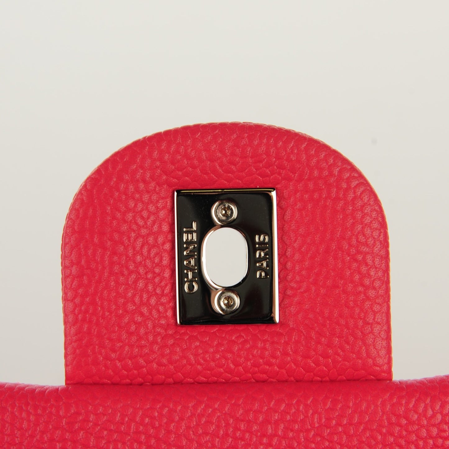 Caviar Quilted Medium Easy Flap Coral