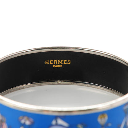 Hermes Enamel Printed Wide Les Folies Du Ciel Bracelet 70 3 of 5
