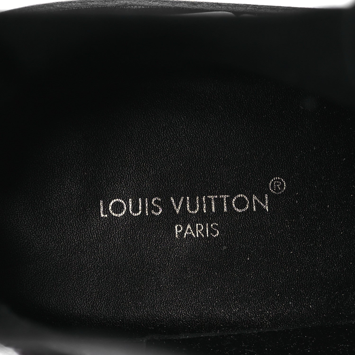 Louis Vuitton Calfskin Monogram Beaubourg Ankle Boots 38 Black 9 of 14