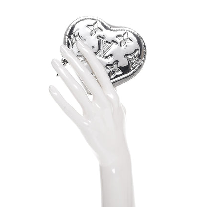 Louis Vuitton Monogram Miroir Heart Coin Purse Silver 2 of 9