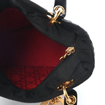 Christian Dior Nylon Cannage Medium Lady Dior Black 5 of 9
